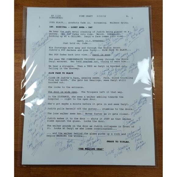 AMC TWD Walking Dead Ep 1124 Rest in Peace Script Page Supply Drop Exclusive - Picture 3 of 3